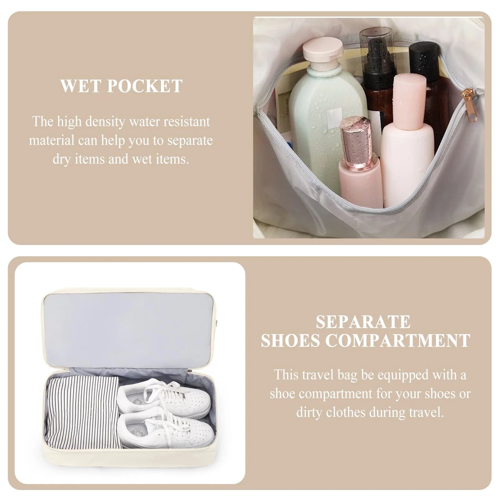 Travel Duffel Bag for Women Gym Bag with USB Charging Port Large Weekender Overnight Bag Yoga Duffle Bags with Wet Pocket and Shoes Compartment, Black